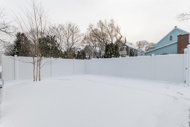 view of snowy yard