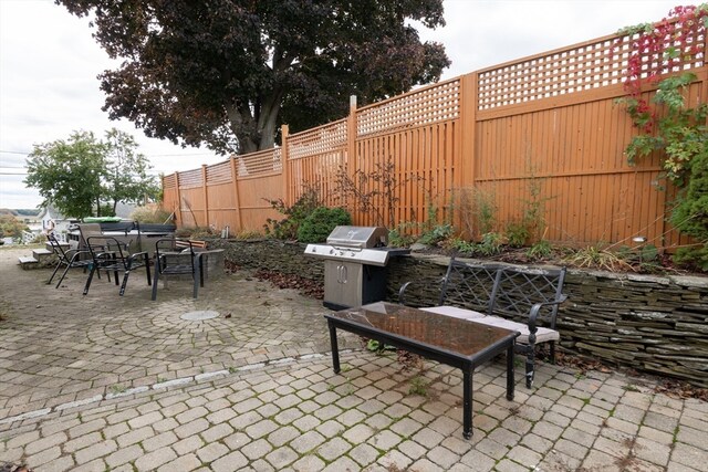 view of patio / terrace featuring grilling area