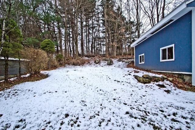 view of snowy yard