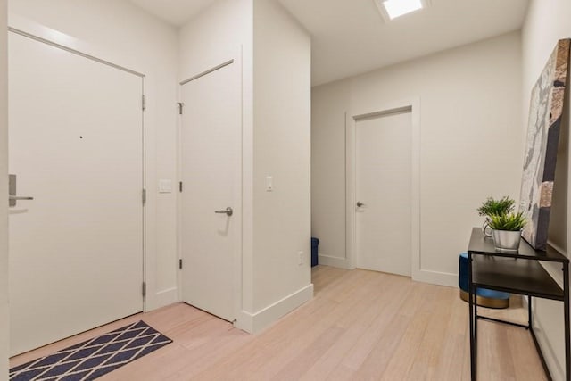 entryway featuring light wood-type flooring