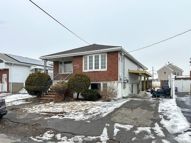 view of front of home