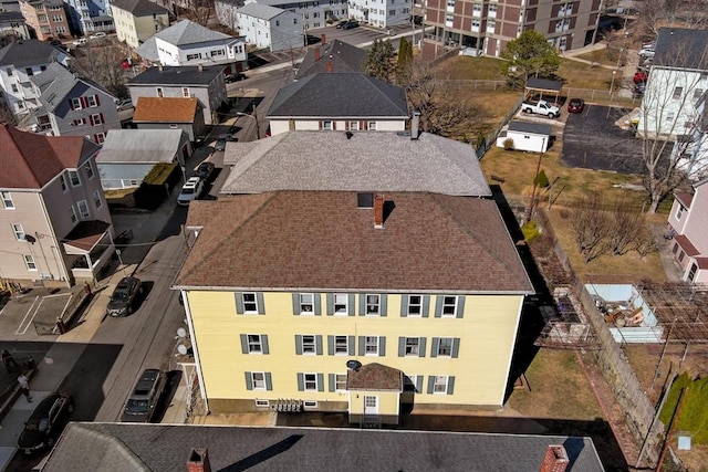 aerial view with a residential view