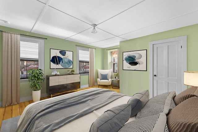 bedroom featuring hardwood / wood-style floors