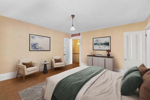 bedroom featuring hardwood / wood-style floors