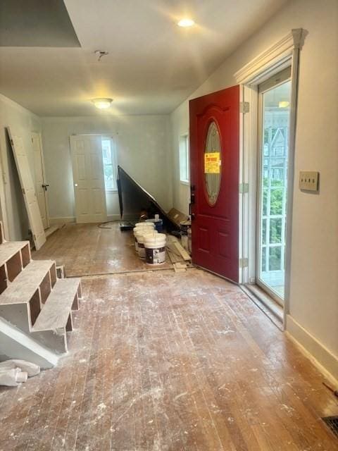 70 Preston St, Marlborough, MA 01752 - entryway with baseboards and hardwood / wood-style flooring