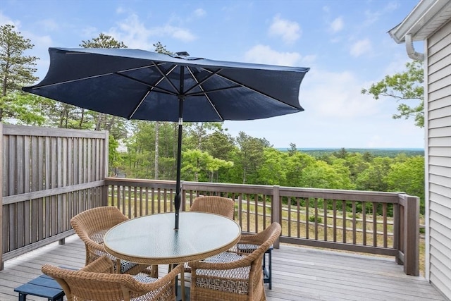 51 Tinkers Blf Unit 51, Plymouth, MA 02360 - wooden deck with outdoor dining area