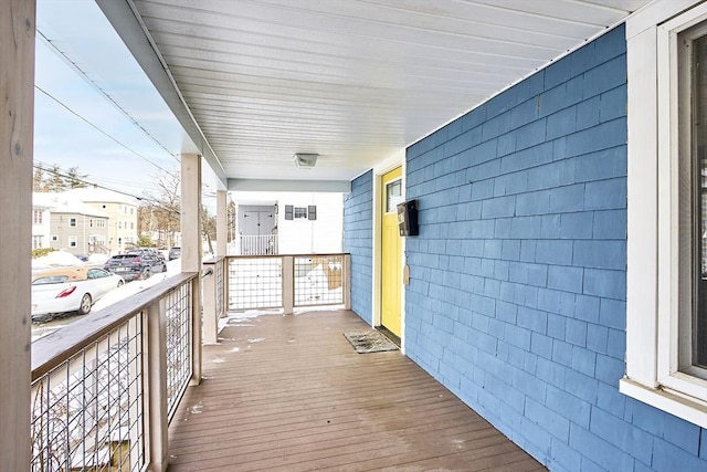 wooden deck with a porch