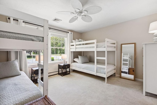 2 Englewood Dr Unit F-6, Harwich, MA 02645 - bedroom featuring carpet flooring, a ceiling fan, and baseboard heating