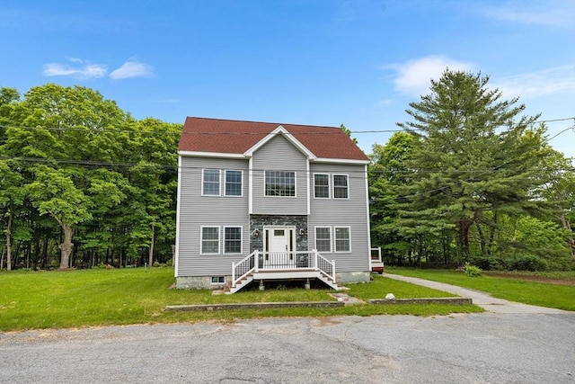 24 Clark St, Taunton, MA 02780 - view of front of property with a front yard