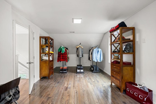 24 Clark St, Taunton, MA 02780 - bonus room with wood-type flooring, lofted ceiling, and baseboards