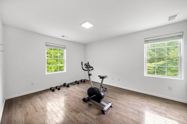 24 Clark St, Taunton, MA 02780 - exercise area with wood-type flooring and baseboards