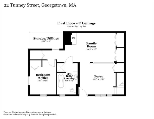 22 Tenney St, Georgetown, MA 01388 - view of property floor plan