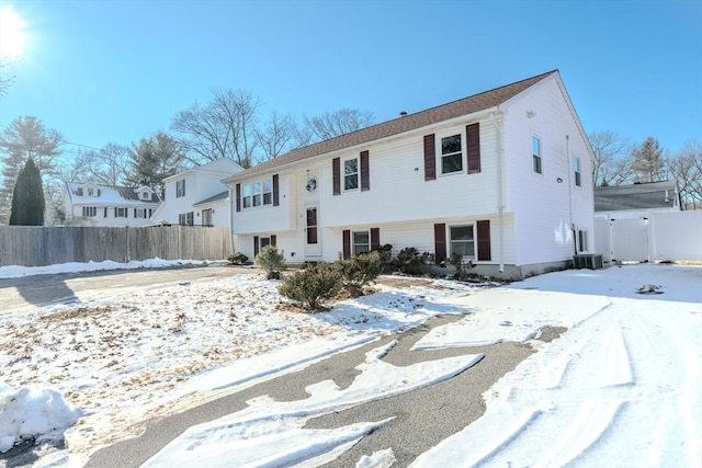 bi-level home with cooling unit