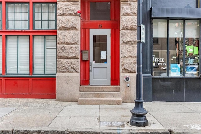 view of doorway to property