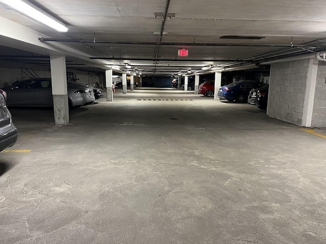 garage with a carport