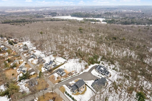 aerial view with a residential view