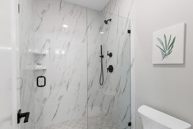 66 Upham St, Newton, MA 02465 - bathroom featuring a marble finish shower and toilet