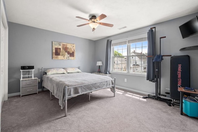 55 W 3rd St Unit 3, Lowell, MA 01850 - bedroom with carpet floors, baseboards, and a ceiling fan