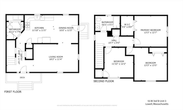 55 W 3rd St Unit 3, Lowell, MA 01850 - floor plan / room layout