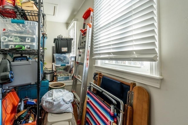 view of storage room