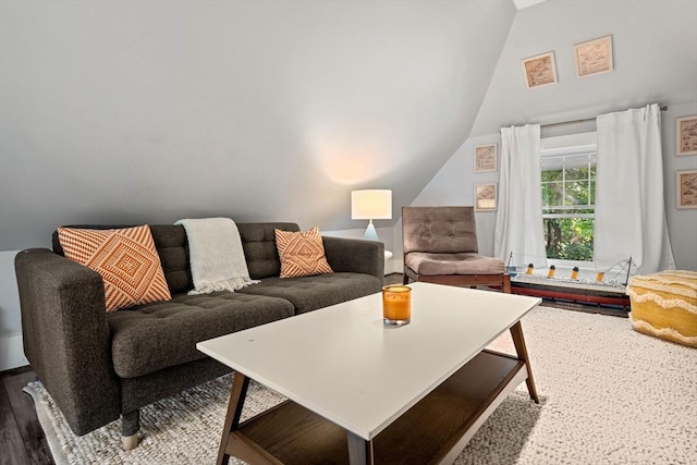 37 Devereux St, Marblehead, MA 01945 - living area featuring vaulted ceiling and wood finished floors
