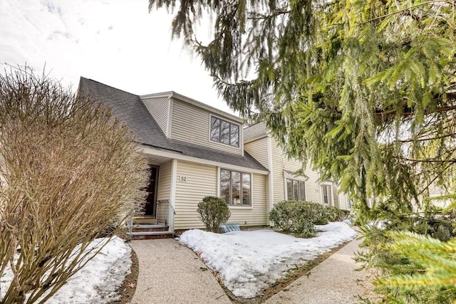 view of front of home with a patio area