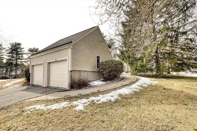 view of home's exterior featuring a garage