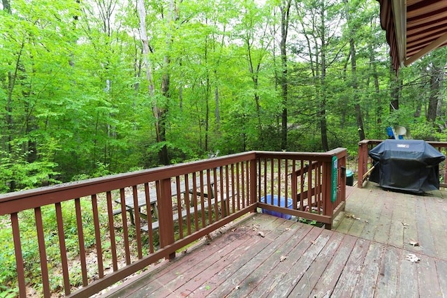 14 Cormack Rd, Sturbridge, MA 01566 - wooden terrace featuring area for grilling and a forest view