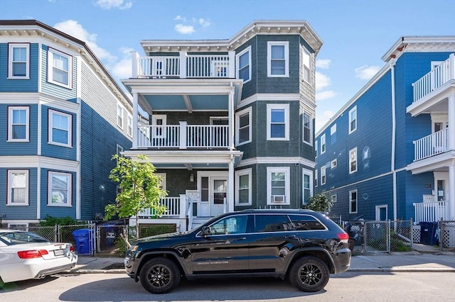 21 Sudan St, Boston, MA 02125 - view of property with a balcony and a gate