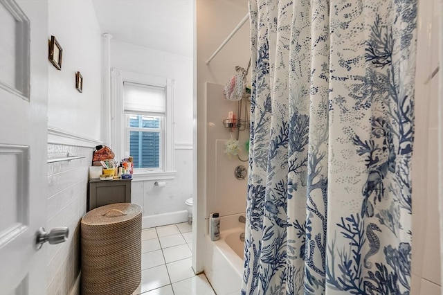 21 Sudan St, Boston, MA 02125 - bathroom featuring tile walls, tile patterned flooring, toilet, vanity, and shower / bath combo