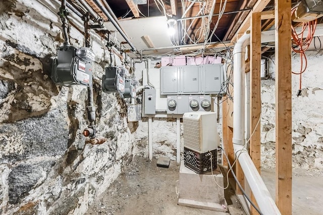 21 Sudan St, Boston, MA 02125 - utility room with electric meter, electric panel, and gas meter