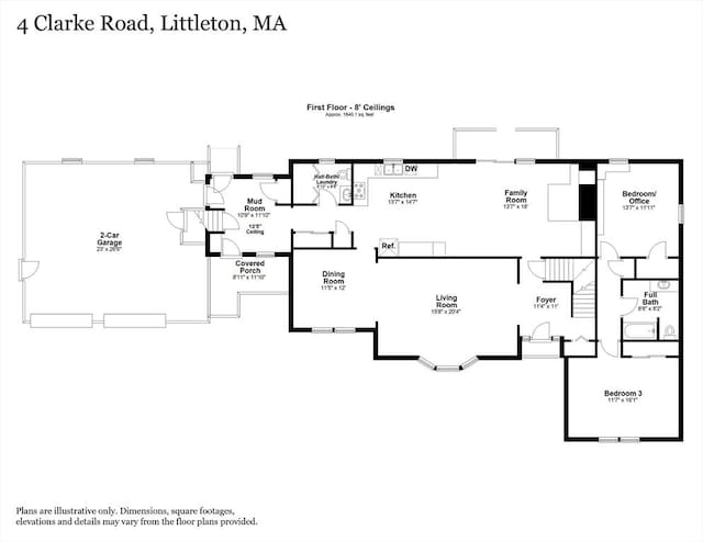 4 Clarke Rd, Littleton, MA 01460 - floor plan / room layout