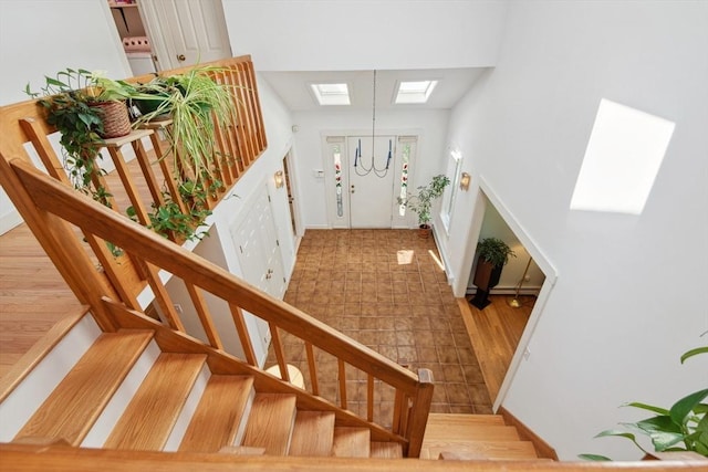187 Middle Rd, Southborough, MA 01772 - stairs with a skylight