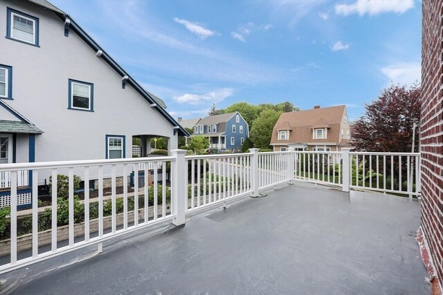 view of patio / terrace featuring a residential view