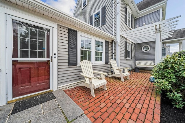 57 Century Rd, Weymouth, MA 02190 - view of patio featuring a pergola