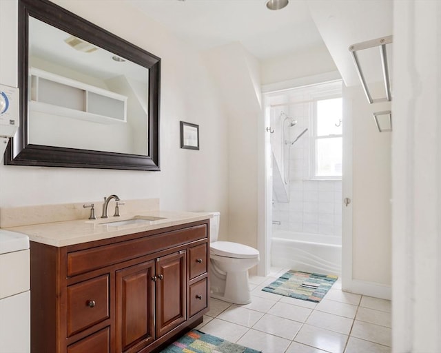 112 School Unit 3, Boston, MA 02119 - full bath with toilet, vanity, shower / bathtub combination, and tile patterned floors