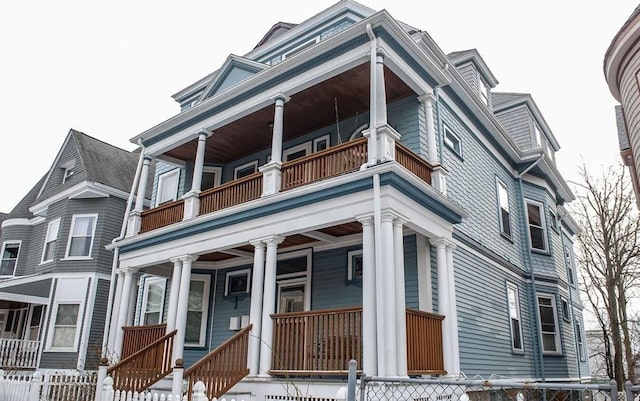 112 School Unit 3, Boston, MA 02119 - neoclassical home featuring a porch and a balcony