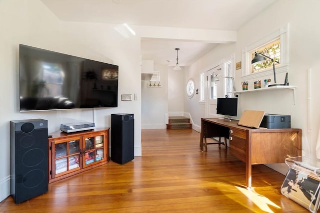 112 School Unit 3, Boston, MA 02119 - office space featuring wood finished floors and baseboards
