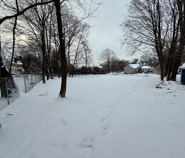 view of snowy yard