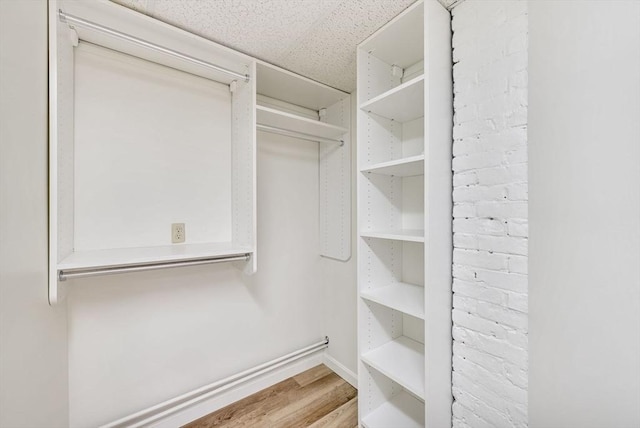 spacious closet featuring wood finished floors