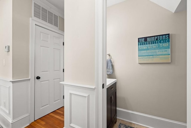 4 Arlington St Unit A, Newburyport, MA 01950 - bathroom with vanity and wood finished floors