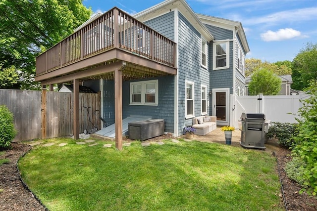 4 Arlington St Unit A, Newburyport, MA 01950 - back of property with a wooden deck