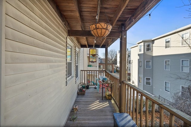 view of wooden deck