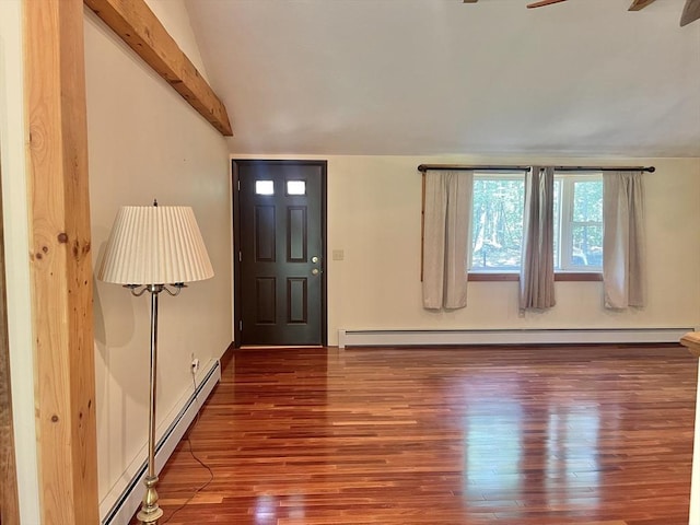 2 Bushy Ln, Rutland, MA 01543 - foyer featuring wood finished floors, ceiling fan, and baseboard heating