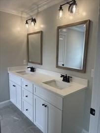 288 Fisher Rd, Holden, MA 01520 - full bathroom with double vanity and ornamental molding