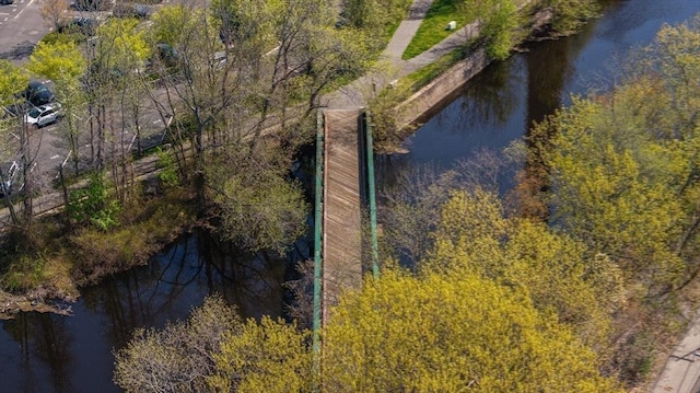 drone / aerial view of a large body of water