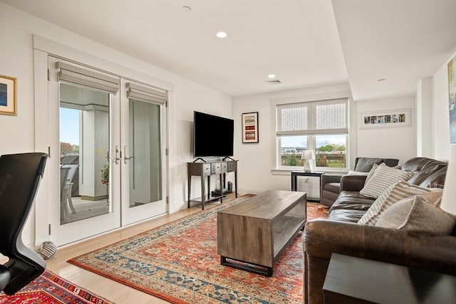 266 Merrimac St Unit F, Newburyport, MA 01950 - living room with wood finished floors and recessed lighting