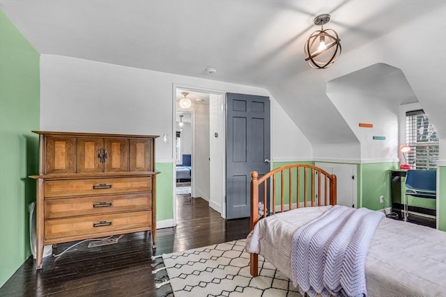 5 Vandergrift St, Lawrence, MA 01843 - bedroom with dark wood-style flooring and vaulted ceiling