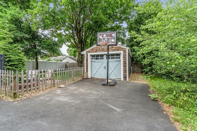 5 Vandergrift St, Lawrence, MA 01843 - detached garage with a shed and asphalt driveway