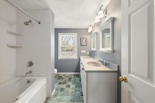76 Union St, Natick, MA 01760 - bathroom with a sink, toilet, and a wealth of natural light